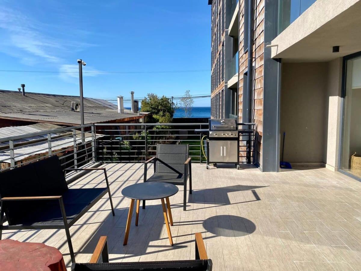Depto 2D2B Frente A La Costanera Piscina Temperada Servicio Hom 0401 Apartment Puerto Varas Luaran gambar