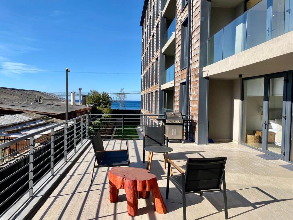 Depto 2D2B Frente A La Costanera Piscina Temperada Servicio Hom 0401 Apartment Puerto Varas Luaran gambar